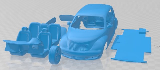 Chrysler PT Cruiser 2005 Printable Car 3D Принт Модель .c4d .max .obj .3ds .fbx .stl .blend