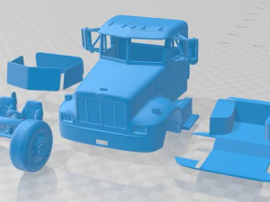 Peterbilt 330 2003 Printable Cabin Truck 3D Print Model