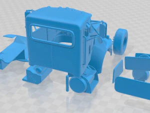 Peterbilt 330 2003 Printable Cabin Truck 3D Print Model