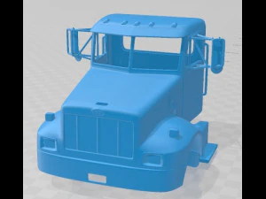 Peterbilt 330 2003 Printable Body Cabin Truck 3D Print Model