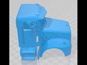 Peterbilt 330 2003 Printable Body Cabin Truck Modelo de Impressão 3D