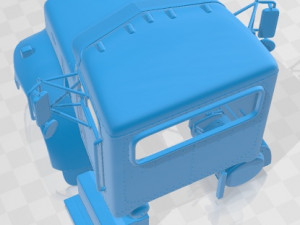 Peterbilt 330 2003 Printable Body Cabin Truck Modelo de Impressão 3D