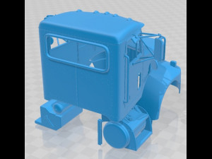Peterbilt 330 2003 Printable Body Cabin Truck Modelo de Impressão 3D