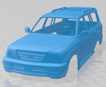 Lexus LX 2003 Printable Body Car 3D Print Model .c4d .max .obj .3ds .fbx .stl .blend 