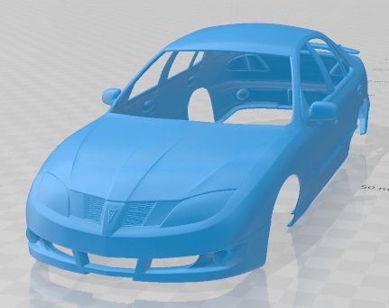 Pontiac Sunfire 2003 Printable Body Car 3D Принт Модель .c4d .max .obj .3ds .fbx .stl .blend 