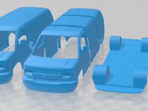 Chevrolet Express Panel 2003 Yazdırılabilir Van 3D Baskı Modeli