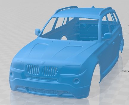 X3 E83 2003 Printable Body Car Modello di stampa 3D .c4d .max .obj .3ds .fbx .stl .blend 