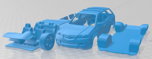 Acura MDX 2003 Printable Car 3D Print Model .c4d .max .obj .3ds .fbx .stl .blend