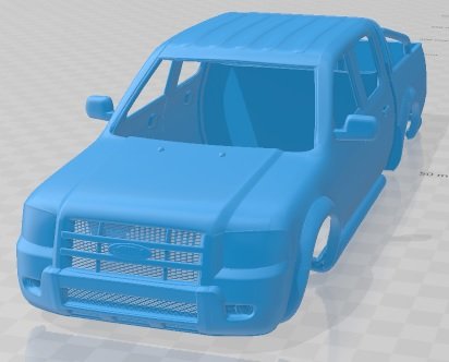 Ranger Double Cab 2003 Printable Body Car 3Dプリントモデル .c4d .max .obj .3ds .fbx .stl .blend 