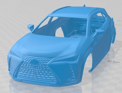 Lexus UX 300e 2021 Printable Body Car 3D Принт Модель .c4d .max .obj .3ds .fbx .stl .blend 