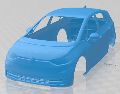 Volkswagen ID3 First Edition 2020 Printable Body Car 3D 프린트 모델 .c4d .max .obj .3ds .fbx .stl .blend 