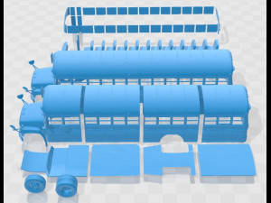 GMC B Series School Bus 2000 Printable Modelo de Impressão 3D