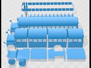 GMC B Series School Bus 2000 Printable 3D Print Model