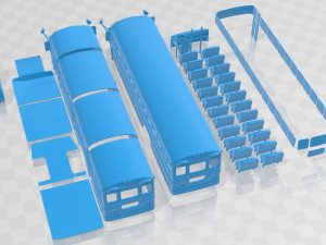 GMC B Series School Bus 2000 Printable Modelo de Impressão 3D