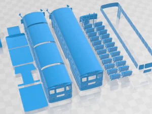 GMC B Series School Bus 2000 Printable 3D Print Model