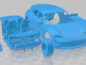 Porsche Taycan 4S Cross 2021 Printable Car 3D 프린트 모델