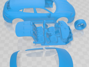 Porsche Taycan 4S Cross 2021 Printable Car 3D 프린트 모델