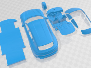 Porsche Taycan 4S Cross 2021 Printable Car 3D 프린트 모델