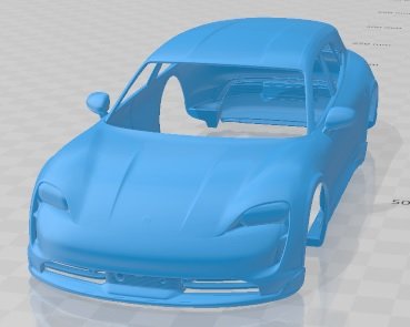 Porsche Taycan 4S Cross 2021 Printable Body Car 3D Print Model .c4d .max .obj .3ds .fbx .stl .blend 