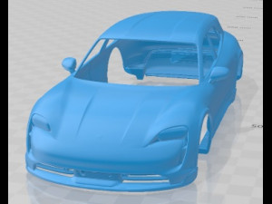 Porsche Taycan 4S Cross 2021 Printable Body Car 3D Print Model