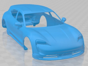Porsche Taycan 4S Cross 2021 Printable Body Car 3D Print Model
