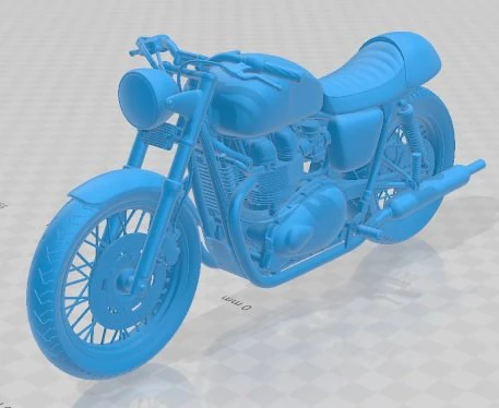 Motocicleta imprim&iacute;vel Triumph Bonneville Cafe Racer Modelo de Impressão 3D .c4d .max .obj .3ds .fbx .stl .blend 