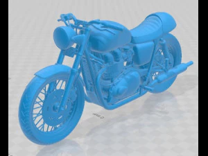 ट्रायम्फ बोनेविले कैफे रेसर प्रिंट करने योग्य मोटरसाइकिल 3D प्रिंट मॉडल