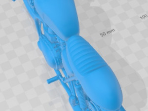 Triumph Bonneville Cafe Racer Printable Motorcycle 3D Print Model