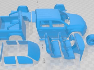 Volkswagen Amarok Crew Cab 2010 Printable Car 3D Принт Модель