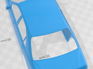 Toyota Crown Royal Saloon 2001 Printable Body Car Modello di stampa 3D