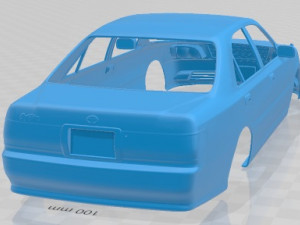 Toyota Crown Royal Saloon 2001 Printable Body Car Modello di stampa 3D