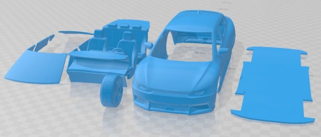 Kia EV6 GT 2022 Printable Car 3D-printmodel .c4d .max .obj .3ds .fbx .stl .blend 