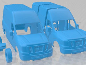 Nissan NV Cargo 3500 HDV8 SL Y&uuml;ksek Tavan 2022 Yazdırılabilir Van 3D Baskı Modeli
