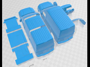 Nissan NV Cargo 3500 HDV8 SL Y&uuml;ksek Tavan 2022 Yazdırılabilir Van 3D Baskı Modeli