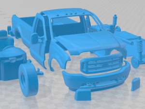 F 350 SuperDuty Regular Cab 1999 Printable Car 3D Print Model