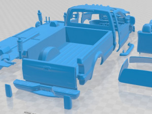 F 350 SuperDuty Regular Cab 1999 Printable Car 3D Print Model