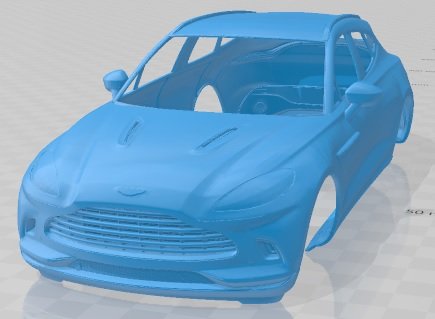 Aston Martin DBX Straight Six 2022 Printable Body Car 3D Print Model .c4d .max .obj .3ds .fbx .stl .blend 