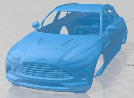 Aston Martin DBX Straight Six 2022 Printable Body Car 3D Print Model .c4d .max .obj .3ds .fbx .stl .blend 