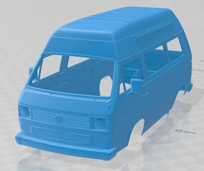 Volkswagen Transporter T3 Passenger High Roof 1980 Printable Body Van 3D Print Model .c4d .max .obj .3ds .fbx .stl .blend