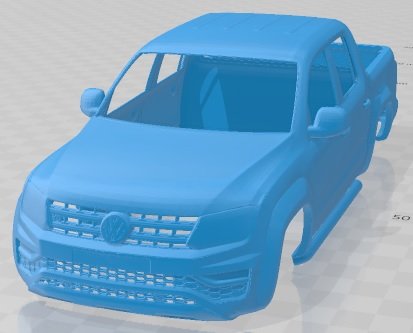 Volkswagen Amarok Highline Double Cab 2020 Printable Body Car 3Dプリントモデル .c4d .max .obj .3ds .fbx .stl .blend 