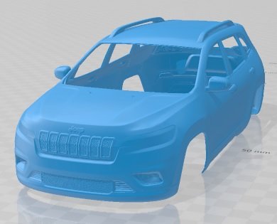 Jeep Cherokee Limited 2019 Printable Body Car 3D 프린트 모델 .c4d .max .obj .3ds .fbx .stl .blend 