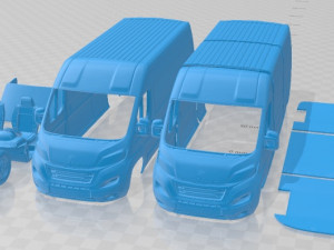Peugeot Boxer L3H2 2014 Printable Van 3D प्रिंट मॉडल