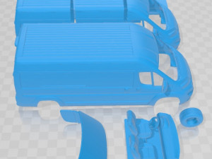 Peugeot Boxer L3H2 2014 Printable Van 3Dプリントモデル