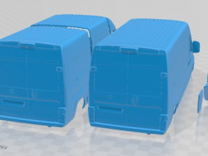 Peugeot Boxer L3H2 2014 Printable Van 3Dプリントモデル