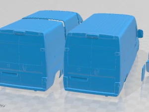 Peugeot Boxer L3H2 2014 Printable Van 3D Print Model