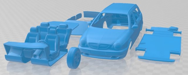 Lancia Lybra Wagon 1999 Printable Car Model do druku 3D .c4d .max .obj .3ds .fbx .stl .blend