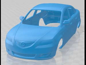Mazda 3 Sedan 2003 Printable Body Car 3Dプリントモデル