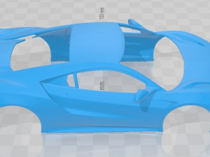 Acura NSX 2022 Printable Body Car Modelo de impresión 3D