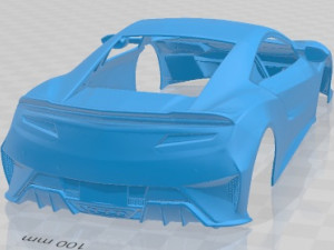 Acura NSX 2022 Printable Body Car Modelo de impresión 3D