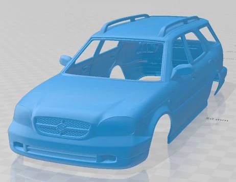 Suzuki Baleno Kombi 1999 Printable Body Car 3D Print Model .c4d .max .obj .3ds .fbx .stl .blend